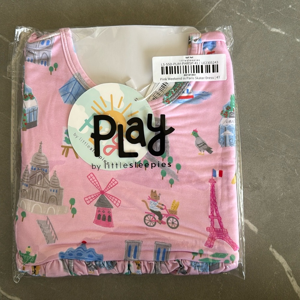 Little Sleepies Weekend in Paris Skater Dress 4T NIB